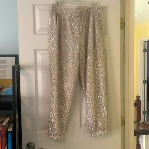 NWT Loft sequins joggers M